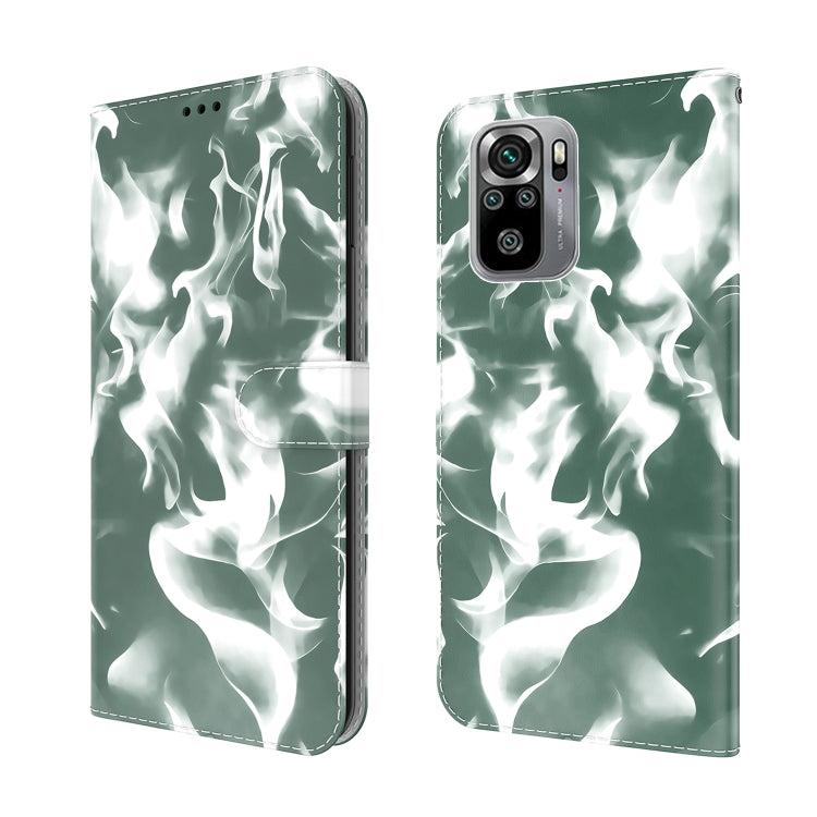 For Xiaomi Redmi Note 10 4G / Note 10S Cloud Fog Pattern Horizontal Flip Leather Case with Holder & Card Slot & Wallet