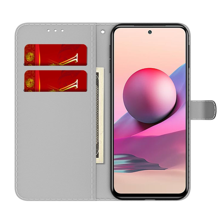 For Xiaomi Redmi Note 10 4G / Note 10S Cloud Fog Pattern Horizontal Flip Leather Case with Holder & Card Slot & Wallet