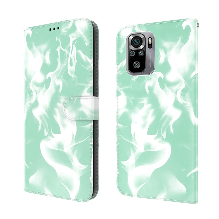 For Xiaomi Redmi Note 10 4G / Note 10S Cloud Fog Pattern Horizontal Flip Leather Case with Holder & Card Slot & Wallet