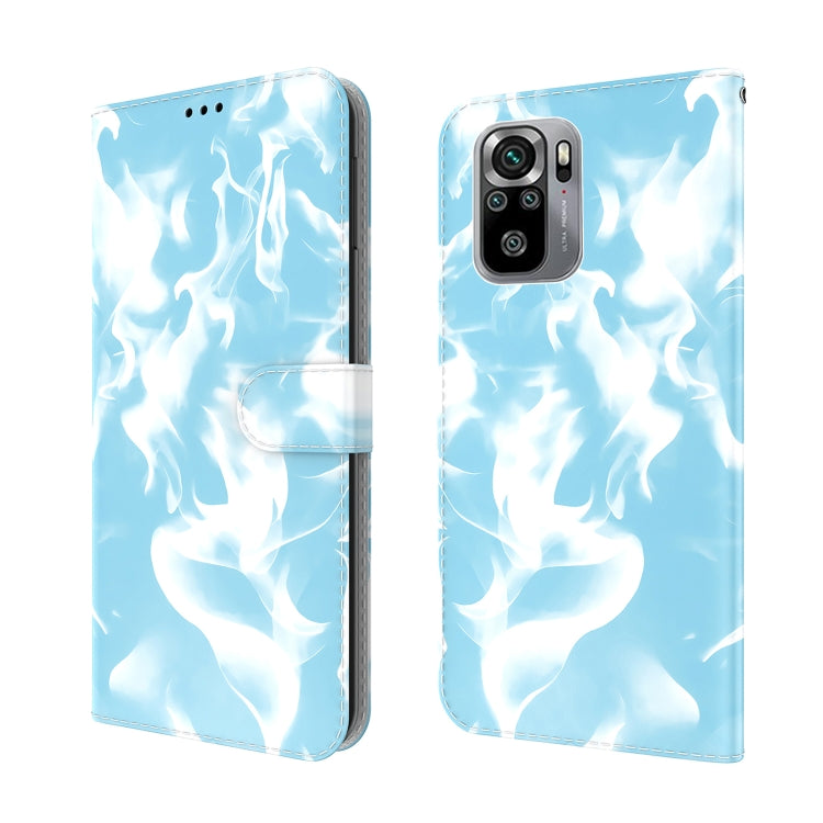 For Xiaomi Redmi Note 10 4G / Note 10S Cloud Fog Pattern Horizontal Flip Leather Case with Holder & Card Slot & Wallet