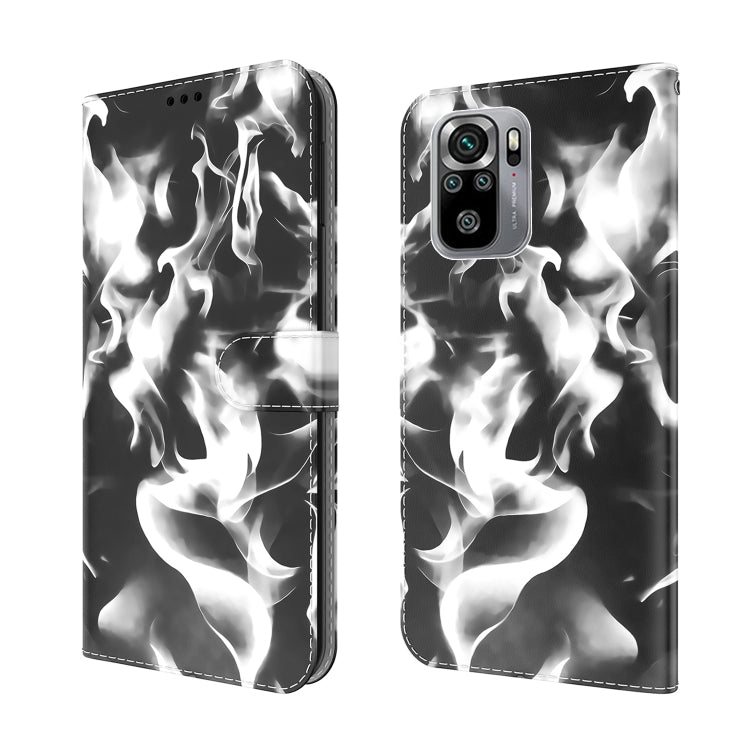 For Xiaomi Redmi Note 10 4G / Note 10S Cloud Fog Pattern Horizontal Flip Leather Case with Holder & Card Slot & Wallet