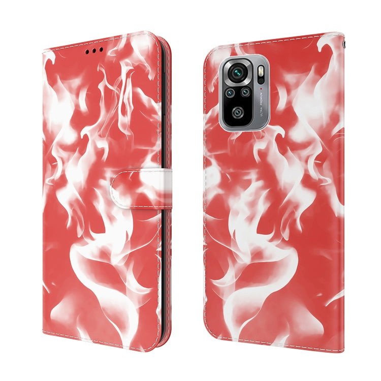 For Xiaomi Redmi Note 10 4G / Note 10S Cloud Fog Pattern Horizontal Flip Leather Case with Holder & Card Slot & Wallet