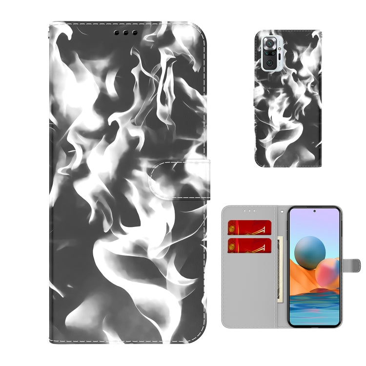 For Xiaomi Redmi Note 10 Pro / Note 10 Pro Max Cloud Fog Pattern Horizontal Flip Leather Case with Holder & Card Slot & Wallet