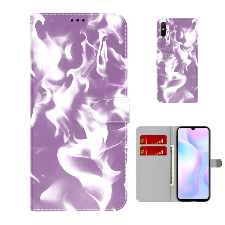 For Xiaomi Redmi 9A Cloud Fog Pattern Horizontal Flip Leather Case with Holder & Card Slot & Wallet
