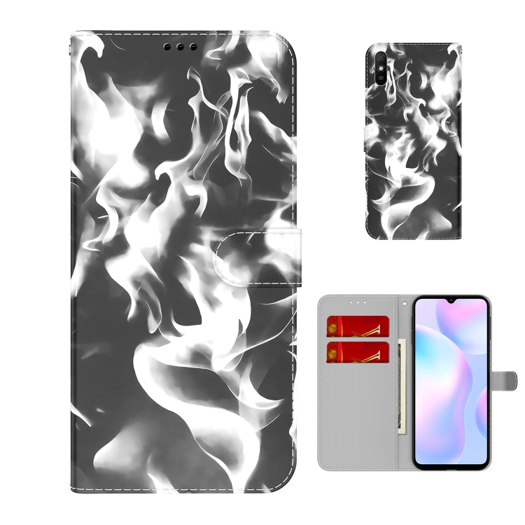For Xiaomi Redmi 9A Cloud Fog Pattern Horizontal Flip Leather Case with Holder & Card Slot & Wallet
