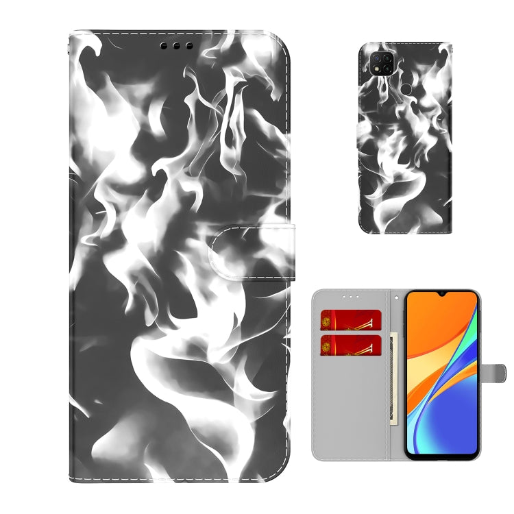 For Xiaomi Redmi 9C Cloud Fog Pattern Horizontal Flip Leather Case with Holder & Card Slot & Wallet