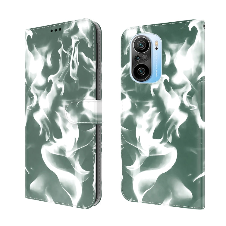 For Xiaomi Redmi K40 / K40 Pro / Poco F3 Cloud Fog Pattern Horizontal Flip Leather Case with Holder & Card Slot & Wallet