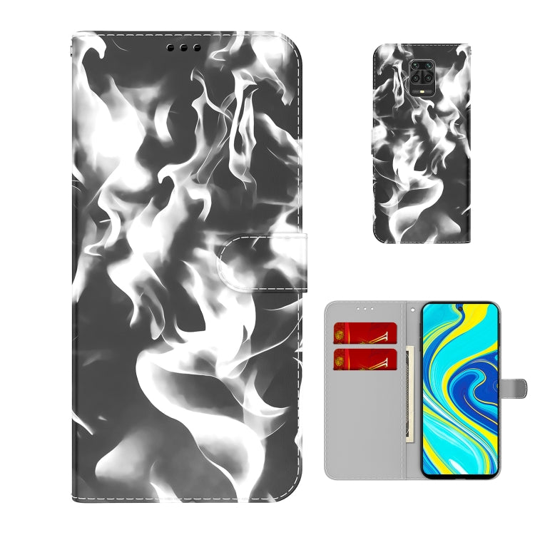 For Xiaomi Redmi Note 9 Pro/Note 9S/Note 9 Pro Max Cloud Fog Pattern Horizontal Flip Leather Case with Holder & Card Slot & Wallet