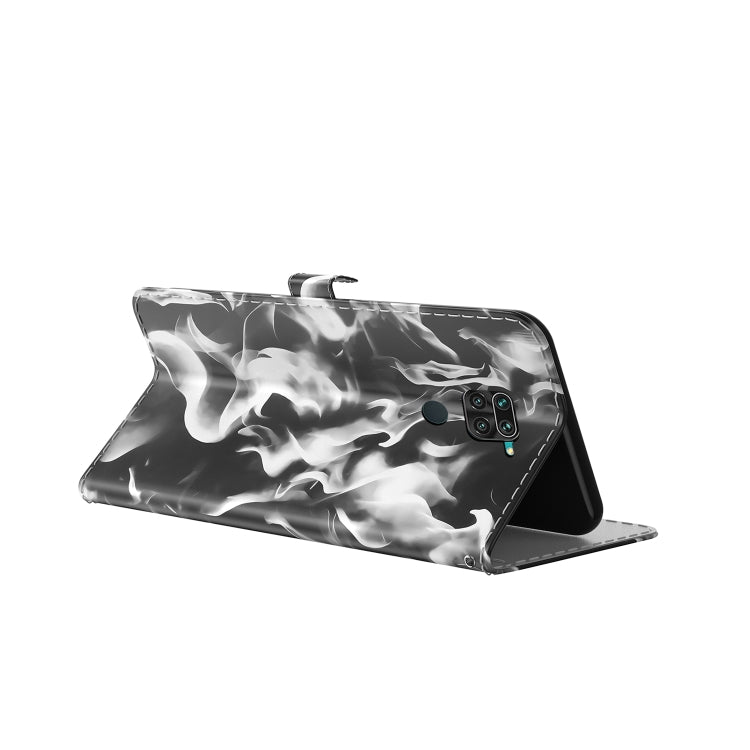 For Xiaomi Redmi Note 9 / 10X 4G Cloud Fog Pattern Horizontal Flip Leather Case with Holder & Card Slot & Wallet