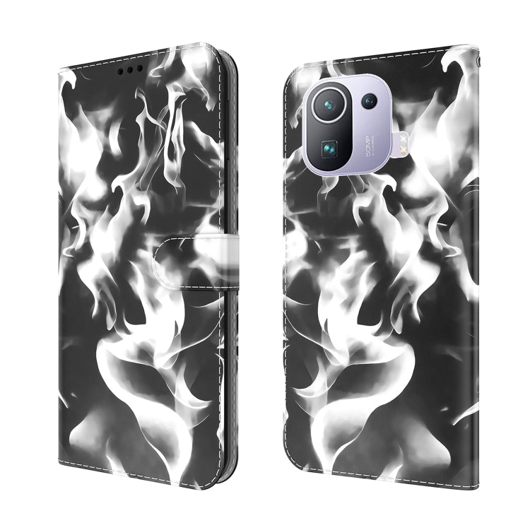 For Xiaomi Mi 11 Pro Cloud Fog Pattern Horizontal Flip Leather Case with Holder & Card Slot & Wallet