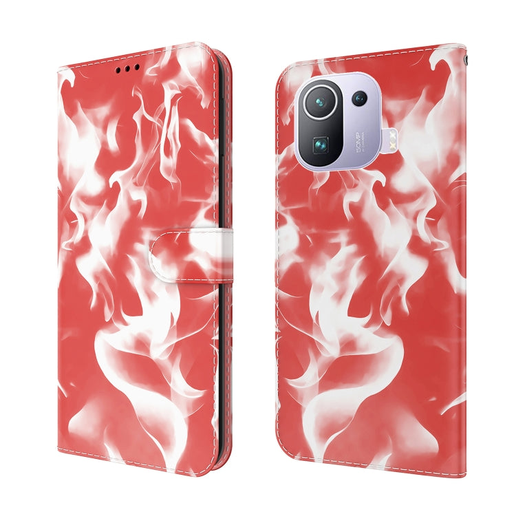 For Xiaomi Mi 11 Pro Cloud Fog Pattern Horizontal Flip Leather Case with Holder & Card Slot & Wallet