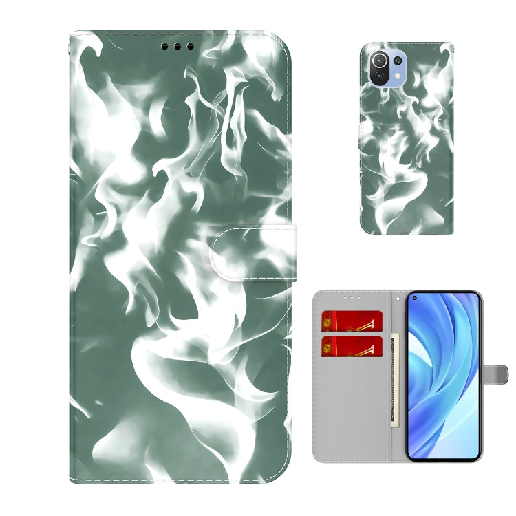 For Xiaomi Mi 11 Lite Cloud Fog Pattern Horizontal Flip Leather Case with Holder & Card Slot & Wallet