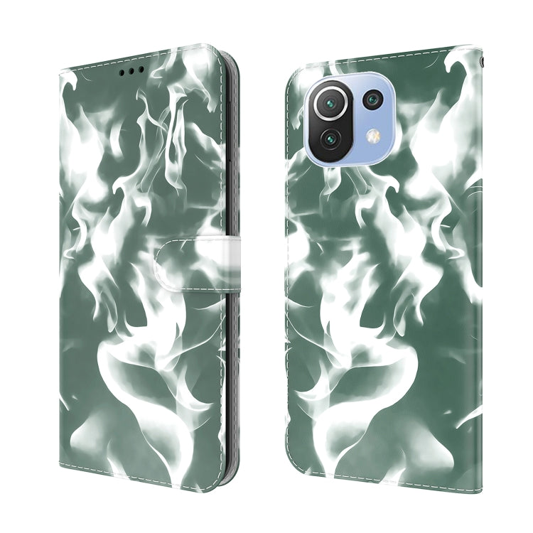 For Xiaomi Mi 11 Lite Cloud Fog Pattern Horizontal Flip Leather Case with Holder & Card Slot & Wallet