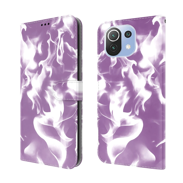 For Xiaomi Mi 11 Lite Cloud Fog Pattern Horizontal Flip Leather Case with Holder & Card Slot & Wallet