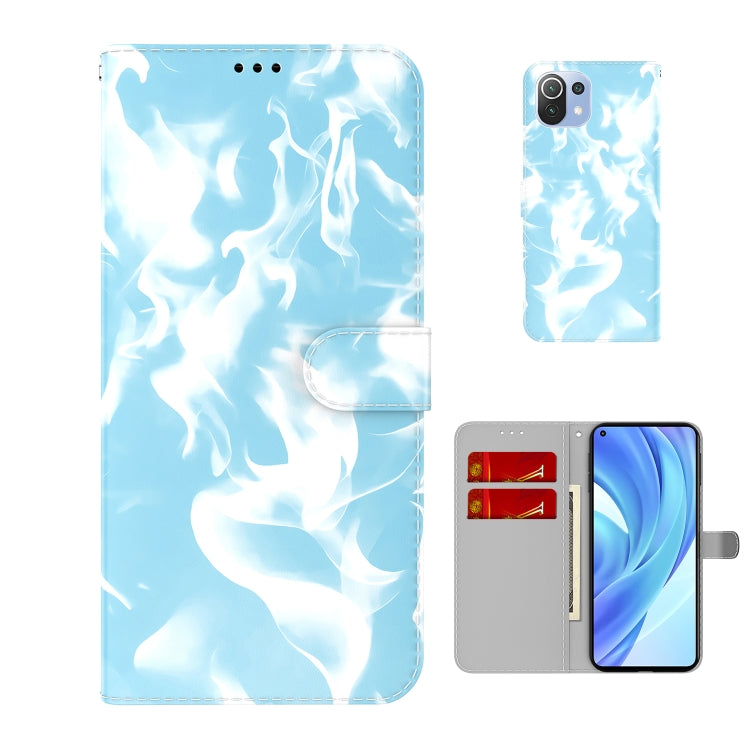 For Xiaomi Mi 11 Lite Cloud Fog Pattern Horizontal Flip Leather Case with Holder & Card Slot & Wallet