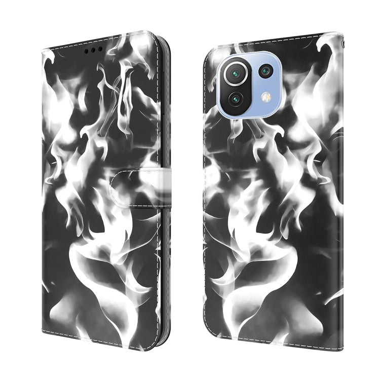 For Xiaomi Mi 11 Lite Cloud Fog Pattern Horizontal Flip Leather Case with Holder & Card Slot & Wallet