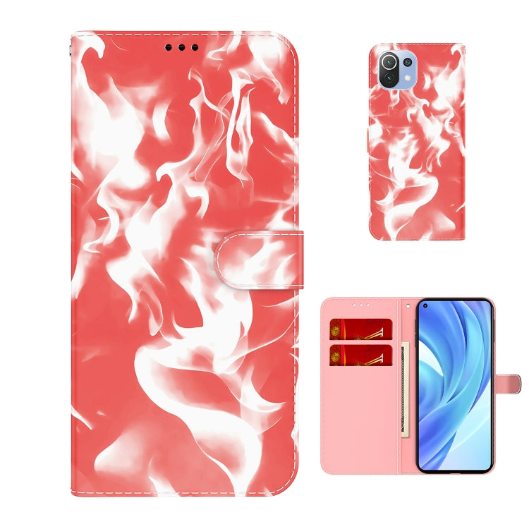 For Xiaomi Mi 11 Lite Cloud Fog Pattern Horizontal Flip Leather Case with Holder & Card Slot & Wallet
