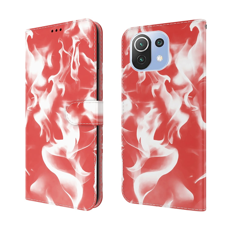 For Xiaomi Mi 11 Lite Cloud Fog Pattern Horizontal Flip Leather Case with Holder & Card Slot & Wallet