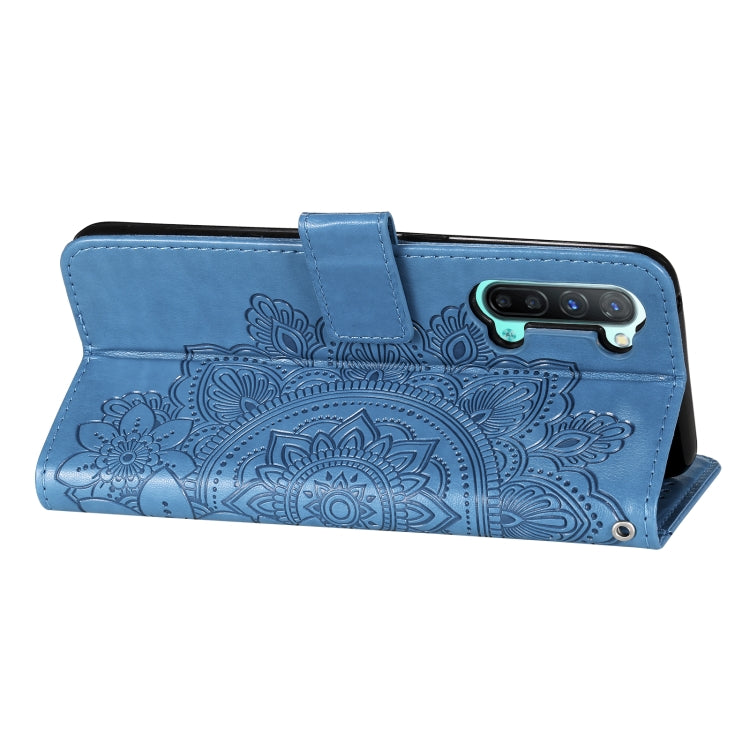 For OPPO Reno3 5G / Find X2 Lite / K7 7-petal Flowers Embossing Pattern Horizontal Flip PU Leather Case with Holder & Card Slots & Wallet & Photo Frame