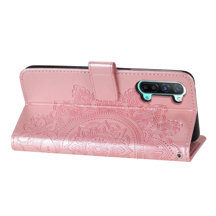 For OPPO Reno3 5G / Find X2 Lite / K7 7-petal Flowers Embossing Pattern Horizontal Flip PU Leather Case with Holder & Card Slots & Wallet & Photo Frame