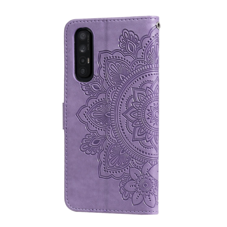 For OPPO Reno3 Pro 5G / Find X2 Neo 7-petal Flowers Embossing Pattern Horizontal Flip PU Leather Case with Holder & Card Slots & Wallet & Photo Frame