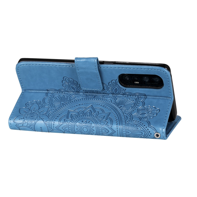 For OPPO Reno3 Pro 5G / Find X2 Neo 7-petal Flowers Embossing Pattern Horizontal Flip PU Leather Case with Holder & Card Slots & Wallet & Photo Frame