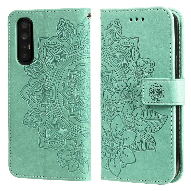 For OPPO Reno3 Pro 5G / Find X2 Neo 7-petal Flowers Embossing Pattern Horizontal Flip PU Leather Case with Holder & Card Slots & Wallet & Photo Frame