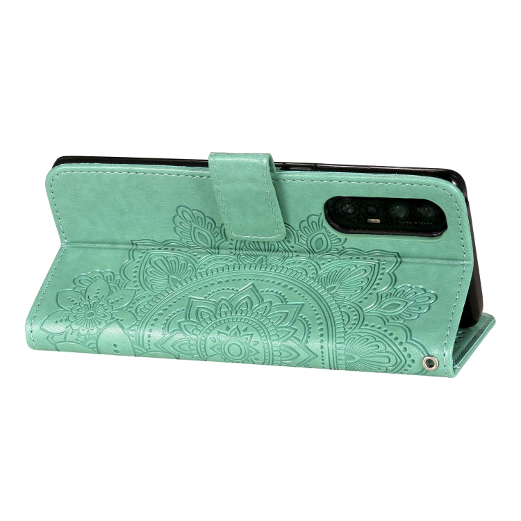 For OPPO Reno3 Pro 5G / Find X2 Neo 7-petal Flowers Embossing Pattern Horizontal Flip PU Leather Case with Holder & Card Slots & Wallet & Photo Frame