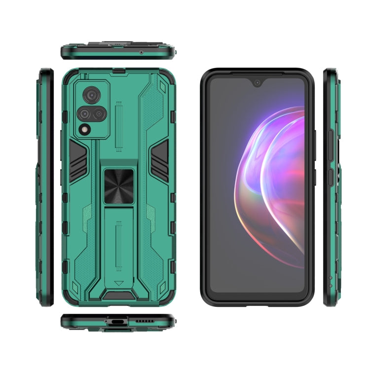 For vivo V21 Supersonic PC + TPU Shock-proof Protective Case with Holder