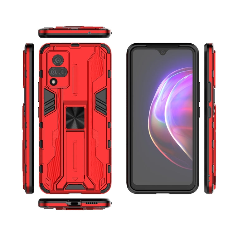 For vivo V21 Supersonic PC + TPU Shock-proof Protective Case with Holder