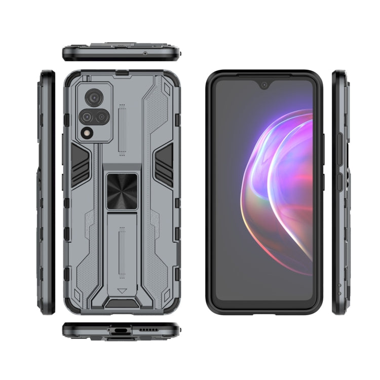 For vivo V21 Supersonic PC + TPU Shock-proof Protective Case with Holder