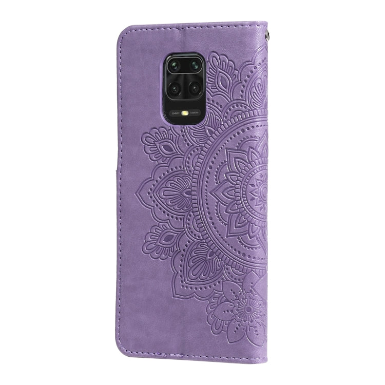 For Xiaomi Redmi Note 9s/Note 9 Pro 4G/Note 9 Pro Max 7-petal Flowers Embossing Pattern Horizontal Flip PU Leather Case with Holder & Card Slots & Wallet & Photo Frame