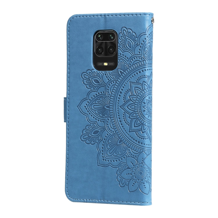 For Xiaomi Redmi Note 9s/Note 9 Pro 4G/Note 9 Pro Max 7-petal Flowers Embossing Pattern Horizontal Flip PU Leather Case with Holder & Card Slots & Wallet & Photo Frame
