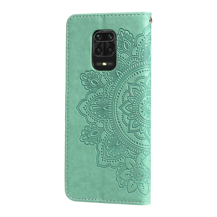 For Xiaomi Redmi Note 9s/Note 9 Pro 4G/Note 9 Pro Max 7-petal Flowers Embossing Pattern Horizontal Flip PU Leather Case with Holder & Card Slots & Wallet & Photo Frame