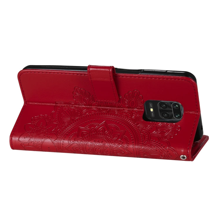 For Xiaomi Redmi Note 9s/Note 9 Pro 4G/Note 9 Pro Max 7-petal Flowers Embossing Pattern Horizontal Flip PU Leather Case with Holder & Card Slots & Wallet & Photo Frame