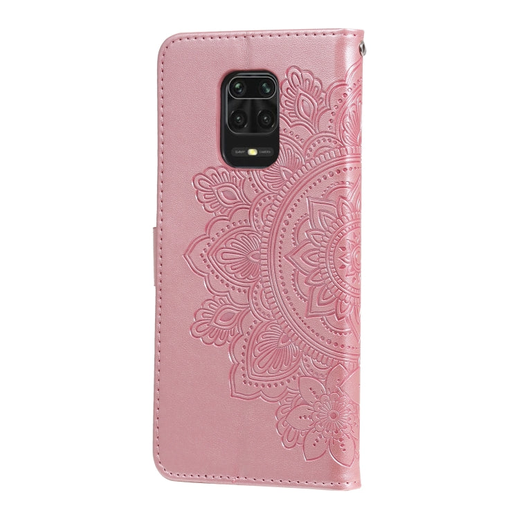 For Xiaomi Redmi Note 9s/Note 9 Pro 4G/Note 9 Pro Max 7-petal Flowers Embossing Pattern Horizontal Flip PU Leather Case with Holder & Card Slots & Wallet & Photo Frame