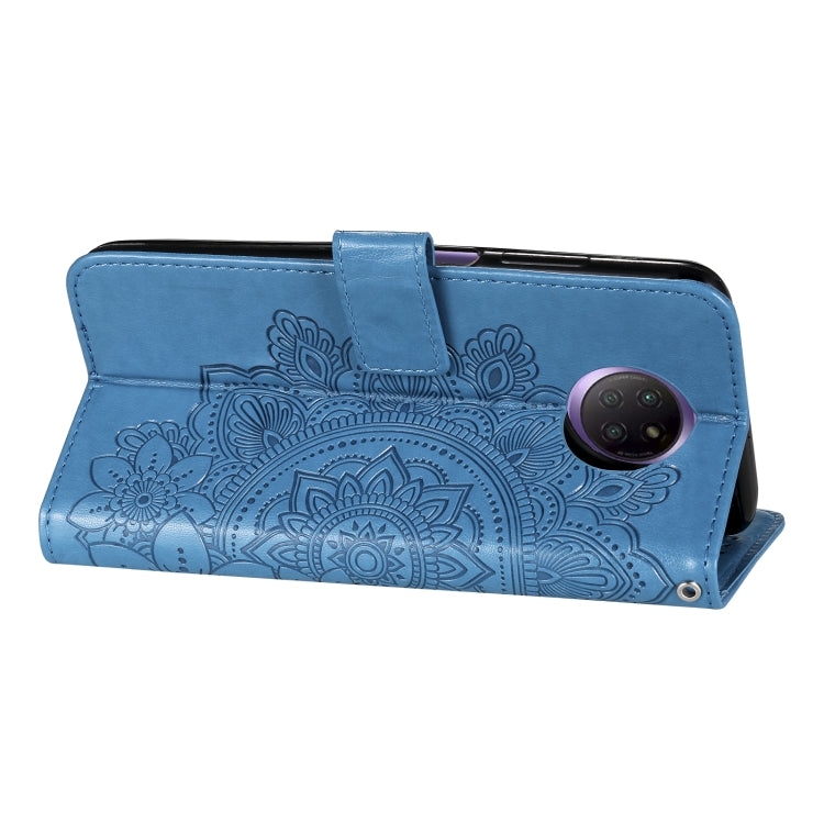 For Xiaomi Redmi Note 9T 5G / Note 9 5G (CN Version) 7-petal Flowers Embossing Pattern Horizontal Flip PU Leather Case with Holder & Card Slots & Wallet & Photo Frame