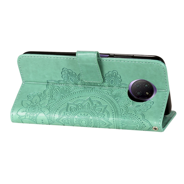 For Xiaomi Redmi Note 9T 5G / Note 9 5G (CN Version) 7-petal Flowers Embossing Pattern Horizontal Flip PU Leather Case with Holder & Card Slots & Wallet & Photo Frame