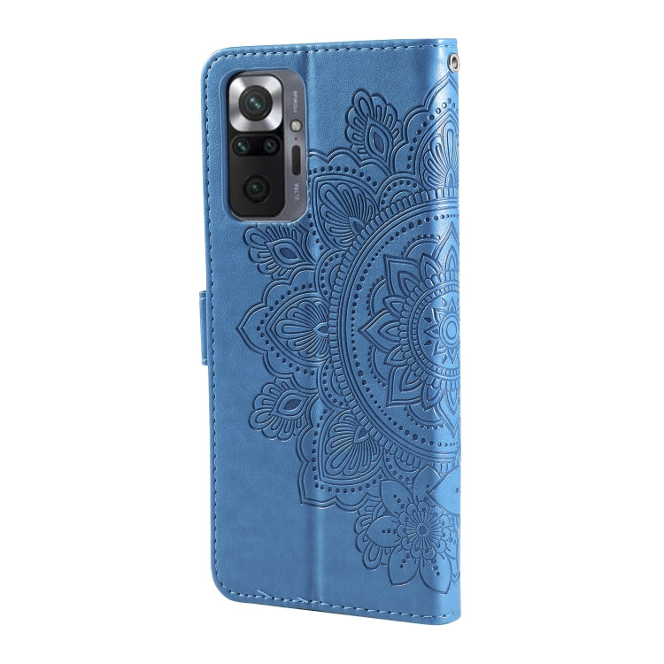 For Xiaomi Redmi Note 10 Pro / Note 10 Pro Max 7-petal Flowers Embossing Pattern Horizontal Flip PU Leather Case with Holder & Card Slots & Wallet & Photo Frame
