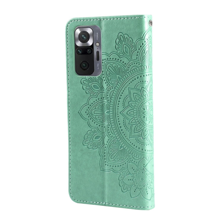 For Xiaomi Redmi Note 10 Pro / Note 10 Pro Max 7-petal Flowers Embossing Pattern Horizontal Flip PU Leather Case with Holder & Card Slots & Wallet & Photo Frame