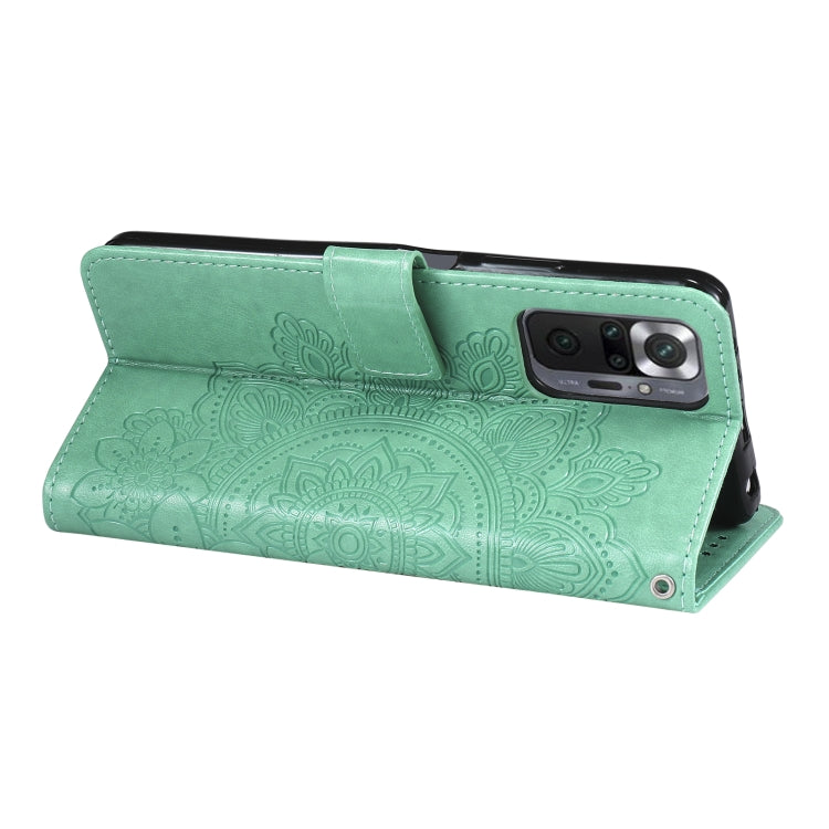 For Xiaomi Redmi Note 10 Pro / Note 10 Pro Max 7-petal Flowers Embossing Pattern Horizontal Flip PU Leather Case with Holder & Card Slots & Wallet & Photo Frame