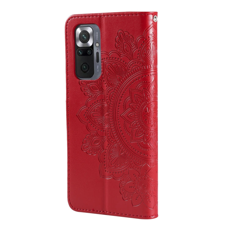 For Xiaomi Redmi Note 10 Pro / Note 10 Pro Max 7-petal Flowers Embossing Pattern Horizontal Flip PU Leather Case with Holder & Card Slots & Wallet & Photo Frame