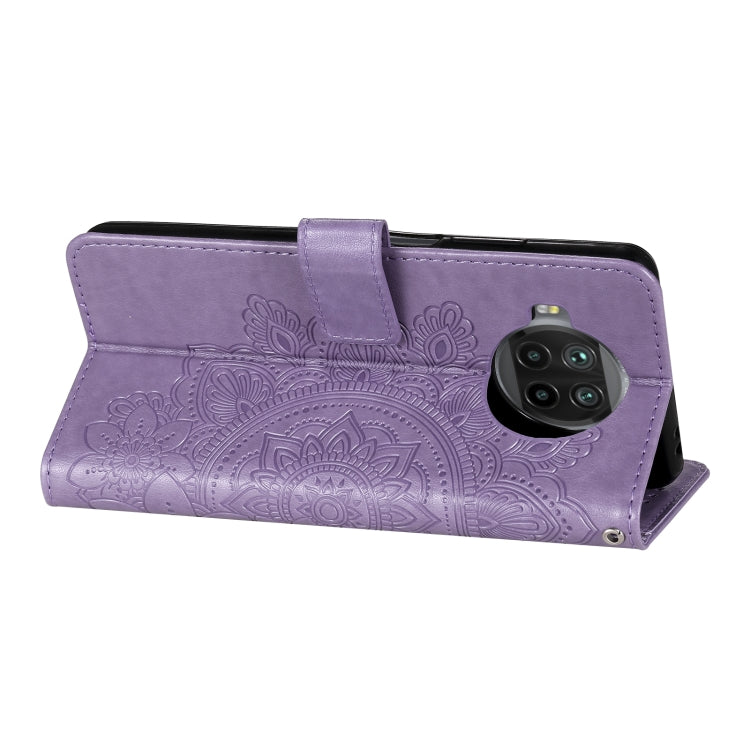 For Xiaomi Mi 10T Lite 7-petal Flowers Embossing Pattern Horizontal Flip PU Leather Case with Holder & Card Slots & Wallet & Photo Frame