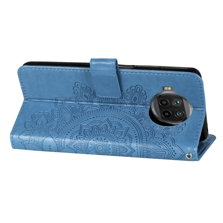 For Xiaomi Mi 10T Lite 7-petal Flowers Embossing Pattern Horizontal Flip PU Leather Case with Holder & Card Slots & Wallet & Photo Frame