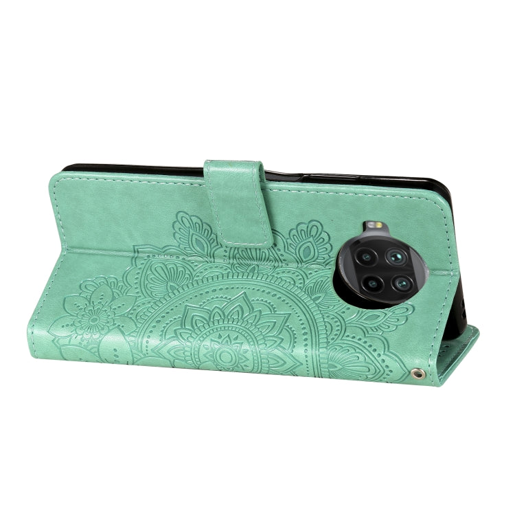 For Xiaomi Mi 10T Lite 7-petal Flowers Embossing Pattern Horizontal Flip PU Leather Case with Holder & Card Slots & Wallet & Photo Frame