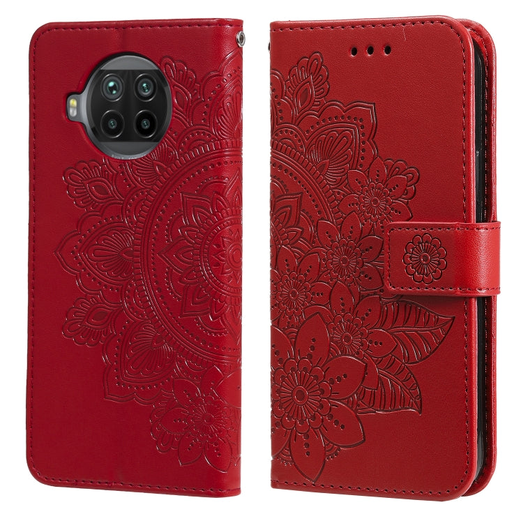 For Xiaomi Mi 10T Lite 7-petal Flowers Embossing Pattern Horizontal Flip PU Leather Case with Holder & Card Slots & Wallet & Photo Frame