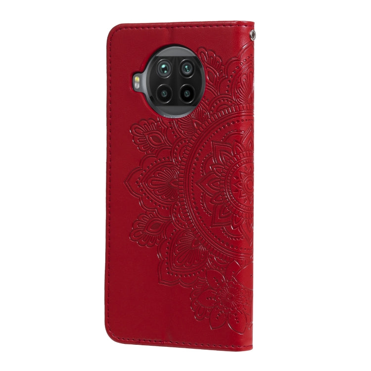 For Xiaomi Mi 10T Lite 7-petal Flowers Embossing Pattern Horizontal Flip PU Leather Case with Holder & Card Slots & Wallet & Photo Frame