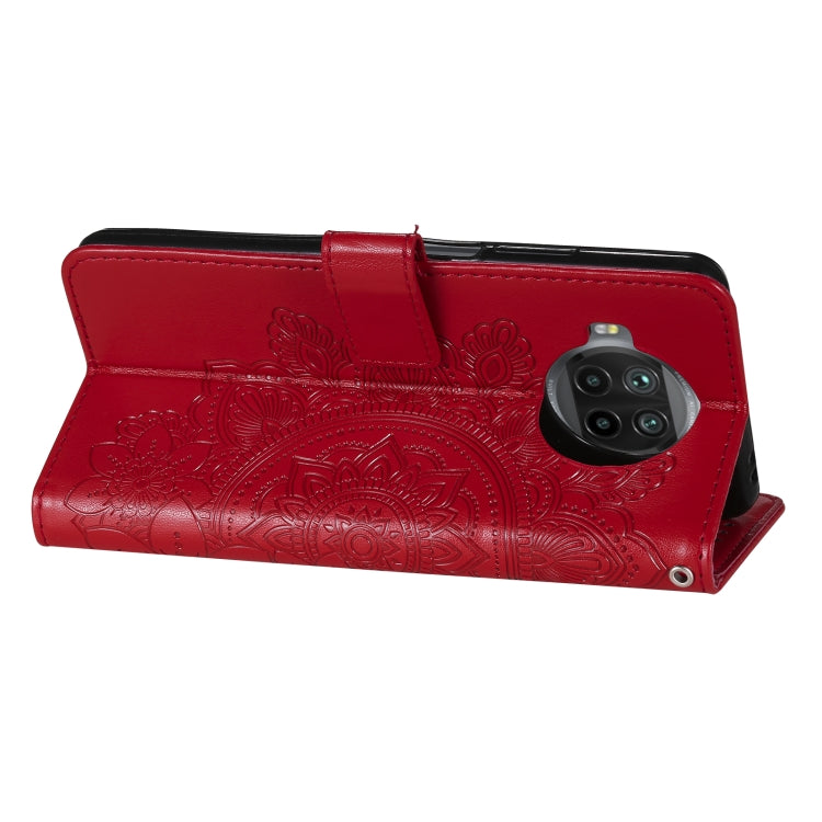 For Xiaomi Mi 10T Lite 7-petal Flowers Embossing Pattern Horizontal Flip PU Leather Case with Holder & Card Slots & Wallet & Photo Frame