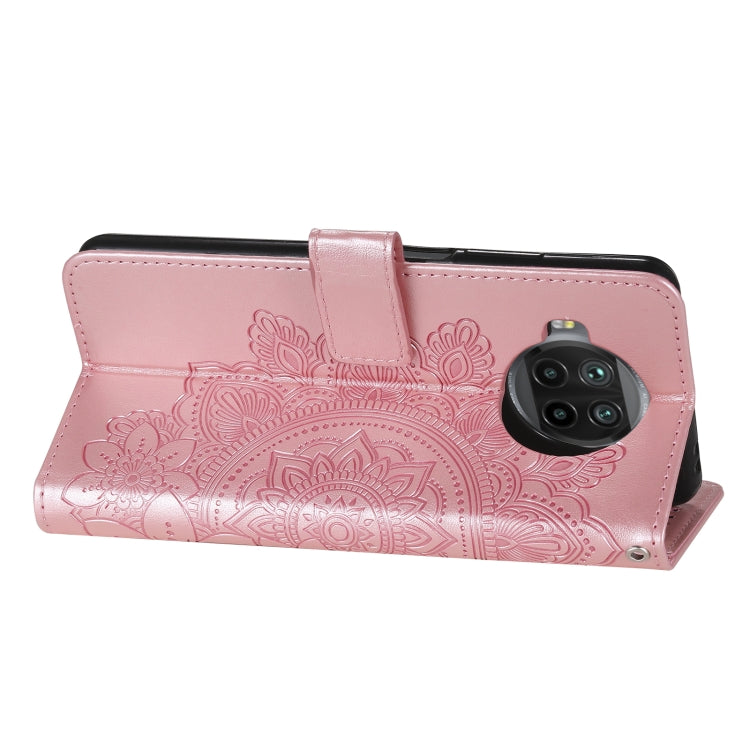 For Xiaomi Mi 10T Lite 7-petal Flowers Embossing Pattern Horizontal Flip PU Leather Case with Holder & Card Slots & Wallet & Photo Frame