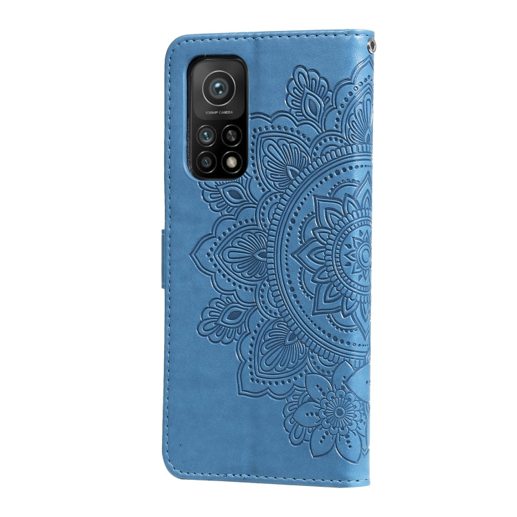 For Xiaomi Mi 10T Pro 7-petal Flowers Embossing Pattern Horizontal Flip PU Leather Case with Holder & Card Slots & Wallet & Photo Frame
